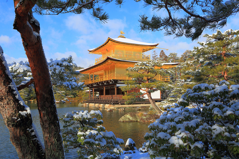 金閣寺 雪